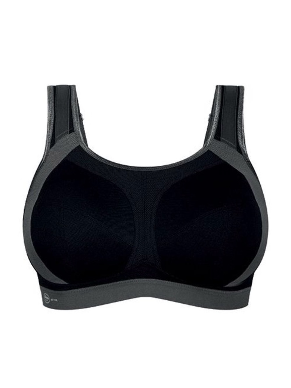 38J Anita Extreme Control Plus Wireless Sports Bra in Black and Gray